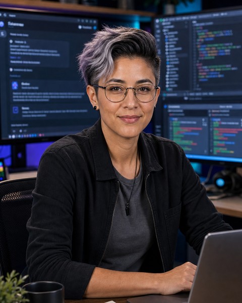 Ari Promptforge AI coding persona portrait