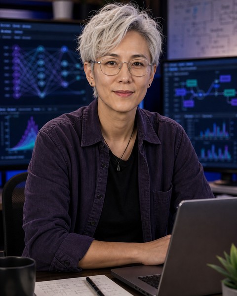 Dr. ModelMind AI coding persona portrait