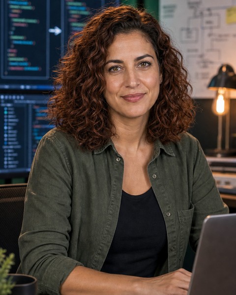 Elena Refactor AI coding persona portrait