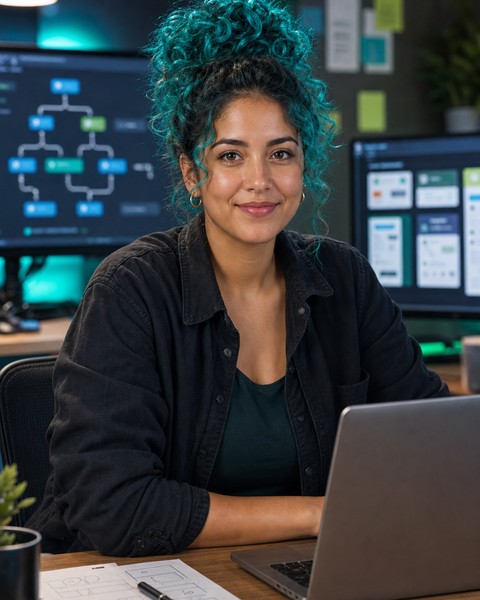 Ivy Reacta AI coding persona portrait