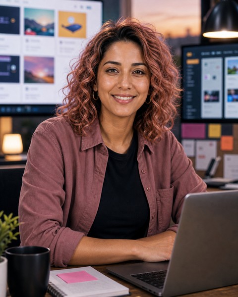 Lina Launchpad AI coding persona portrait