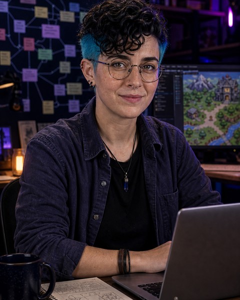 Orion QuestCode AI coding persona portrait