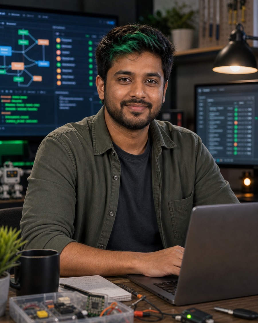 Ravi Automate AI coding persona portrait