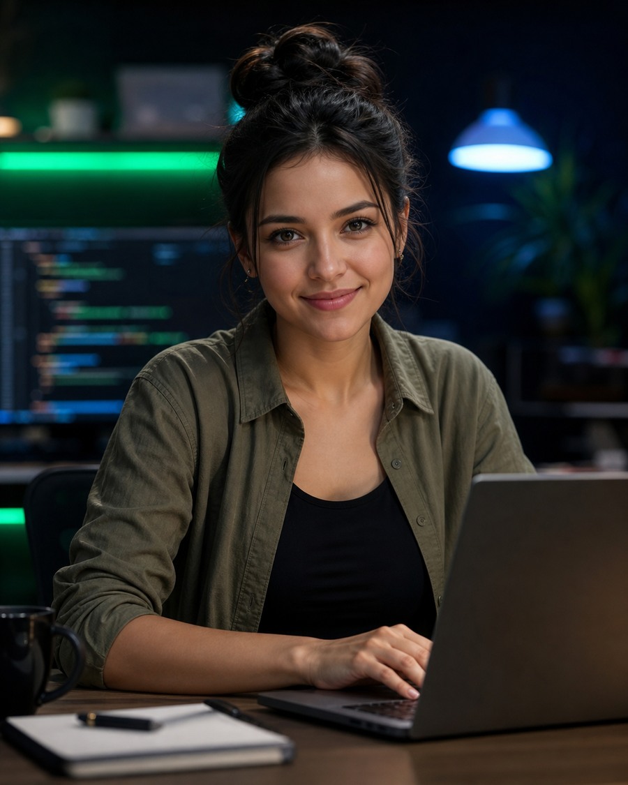 Ava Scriptwell AI coding persona portrait