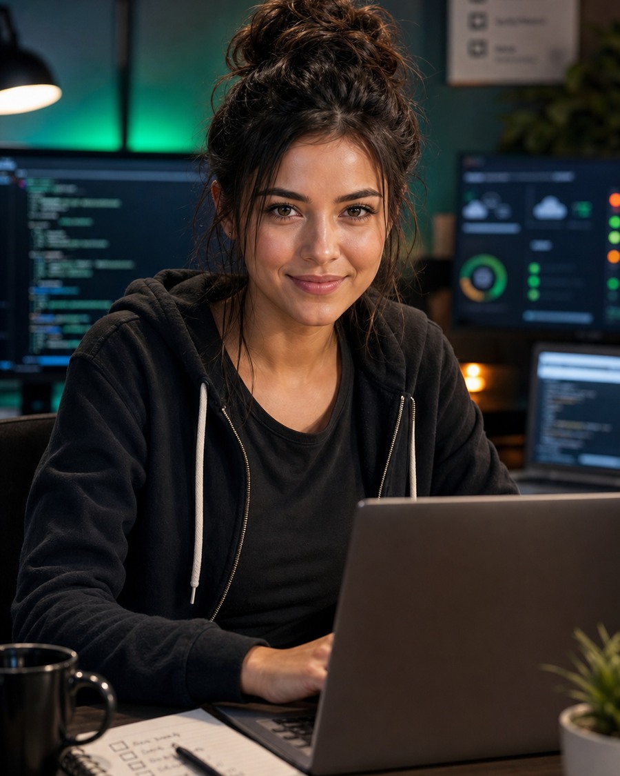 Dani Deploy AI coding persona portrait