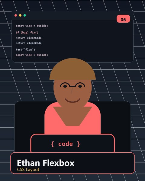 Ethan Flexbox AI coding persona portrait