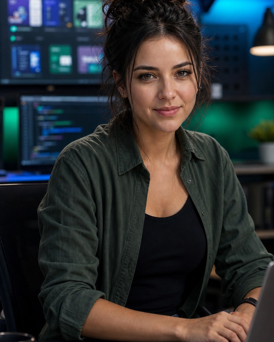 Ivy Reacta AI coding persona portrait