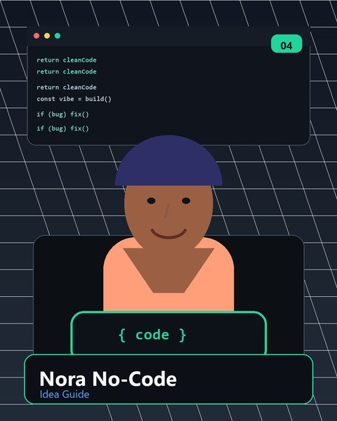 Nora No-Code-to-Code AI coding persona portrait