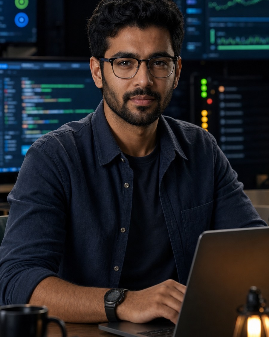 Tariq Trace AI coding persona portrait